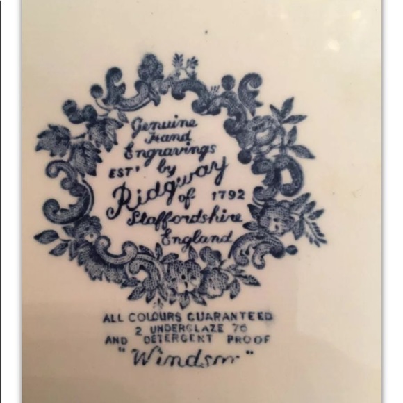 Windsor Blue Ridgway Staffordshire Dining Windsor Blue Ridgway